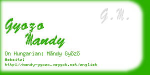 gyozo mandy business card