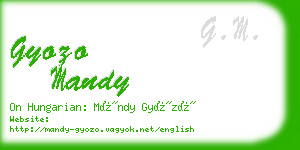 gyozo mandy business card